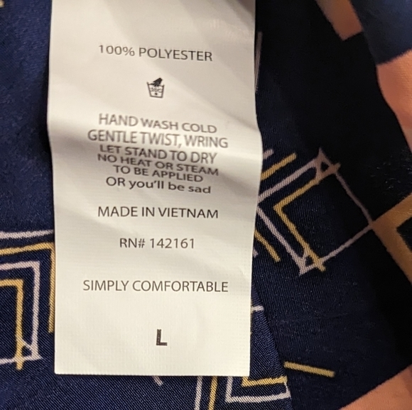 NWT LulaRoe Geo print pleated elastic waist poly midi soft comfy pink/blue skirt - Picture 6 of 7